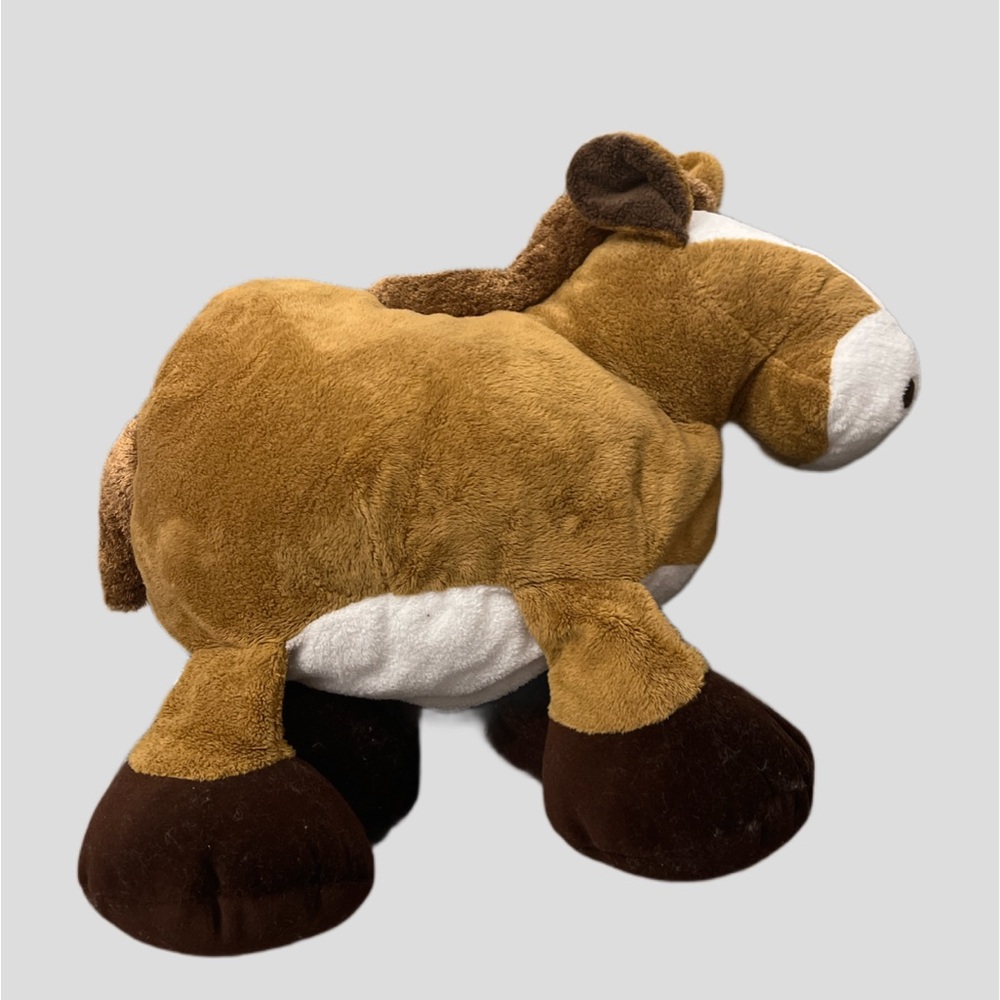 Htf Commonwealth 2002 Chubby Brown White Horse Stuffed Plush Flopsy Embroidered - Picture 4 of 6